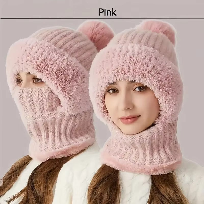 Fluffy Knit 3-in-1 Balaclawva